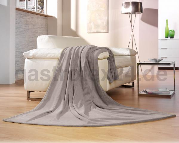 Mikrofaserdecke Memphis Premium silber